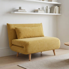 Load image into Gallery viewer, Hastings 1 Seater Fold-Out Sofa Bed - Yellow