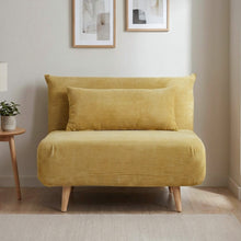Load image into Gallery viewer, Hastings 1 Seater Fold-Out Sofa Bed - Yellow