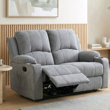 Load image into Gallery viewer, Henley Fabric Manual 2 Seater Recliner Sofa - Grey