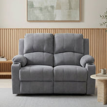 Load image into Gallery viewer, Henley Fabric Manual 2 Seater Recliner Sofa - Grey