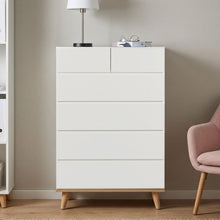 Load image into Gallery viewer, Hudson 6 Drawers Tallboy - White