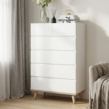 Load image into Gallery viewer, Hudson 6 Drawers Tallboy - White
