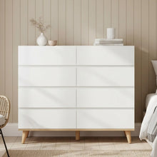 Load image into Gallery viewer, Hudson 8 Drawers Lowboy - White