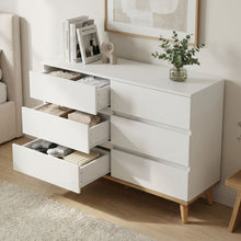 Load image into Gallery viewer, Hudson 6 Drawers Lowboy - White