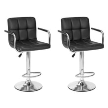 Load image into Gallery viewer, Lois Bar Stool with PU Leather - Set of 2 - Black