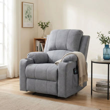 Load image into Gallery viewer, Henley Fabric Electric 1 Seater Recliner Sofa - Grey