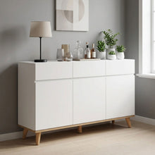 Load image into Gallery viewer, Hudson 1.35m Sideboard Buffet Table - White