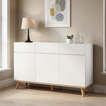 Load image into Gallery viewer, Hudson 1.35m Sideboard Buffet Table - White