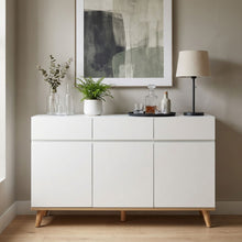 Load image into Gallery viewer, Hudson 1.35m Sideboard Buffet Table - White