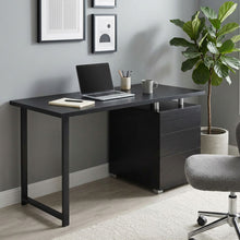 Load image into Gallery viewer, 22686-karter-computer-desk-with-drawers-black-2602274