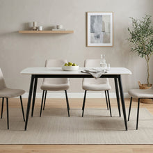 Load image into Gallery viewer, Adley Matt Ceramic Dining Table 140 x 80cm - White
