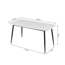 Load image into Gallery viewer, Adley Matt Ceramic Dining Table 160 x 80cm - White