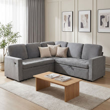 Load image into Gallery viewer, Haven L-Shaped Sofa Bed with Storage - Dark Grey