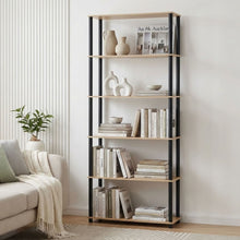 Load image into Gallery viewer, Horeke 6 Tier Flexi Storage Rack - Oak + Black