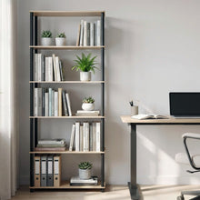 Load image into Gallery viewer, Horeke 6 Tier Flexi Storage Rack - Oak + Black
