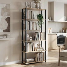 Load image into Gallery viewer, Horeke 6 Tier Flexi Storage Rack - Oak + Black