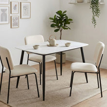 Load image into Gallery viewer, Adley Matt Ceramic Dining Table 120 x 69.5cm - White + Black