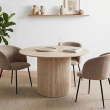Load image into Gallery viewer, Nile Round Dining Table 120cm - Travertine