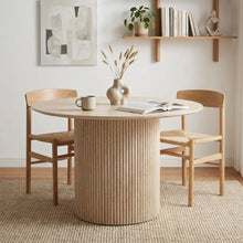 Load image into Gallery viewer, Nile Round Dining Table 120cm - Travertine