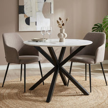Load image into Gallery viewer, Vento Sintered Stone Round Dining Table 100x78cm - Snow White