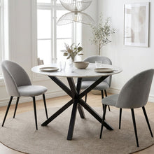 Load image into Gallery viewer, Vento Sintered Stone Round Dining Table 100x78cm - Snow White