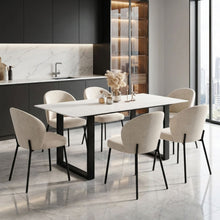 Load image into Gallery viewer, 23873-bridger-matt-ceramic-dining-table-160-x-90cm-white-black-2603094