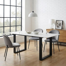 Load image into Gallery viewer, 23873-bridger-matt-ceramic-dining-table-160-x-90cm-white-black-2603092