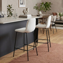Load image into Gallery viewer, Selo Boucle Bar Stool - Set Of 2 - White
