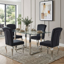 Load image into Gallery viewer, Alba Velvet Dining Chairs - Set of 4 - Charcoal