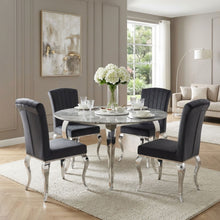 Load image into Gallery viewer, Alba Velvet Dining Chairs - Set of 4 - Charcoal