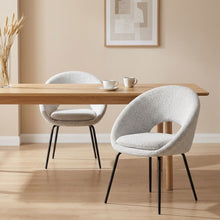 Load image into Gallery viewer, Nimue Fabric Dining Chair - Set of 2 - Greyish White