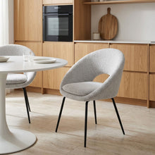 Load image into Gallery viewer, Nimue Fabric Dining Chair - Set of 2 - Greyish White