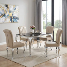 Load image into Gallery viewer, Raven Velvet Dining Chairs - Set of 4 - Light Brown