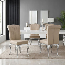 Load image into Gallery viewer, Raven Velvet Dining Chairs - Set of 4 - Light Brown