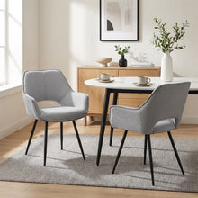 Load image into Gallery viewer, Griselda Velvet Dining Chair - Set of 2 - Grey