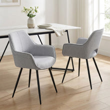 Load image into Gallery viewer, Griselda Velvet Dining Chair - Set of 2 - Grey