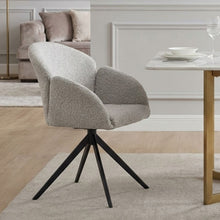 Load image into Gallery viewer, 23819-carmen-boucle-swivel-dining-armchairs-set-of-2-silver-grey-202603094