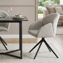 Load image into Gallery viewer, 23819-carmen-boucle-swivel-dining-armchairs-set-of-2-silver-grey-202603095