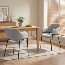Load image into Gallery viewer, 23821-sadie-fabric-dining-chair-set-of-2-light-grey-2603104