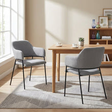 Load image into Gallery viewer, 23821-sadie-fabric-dining-chair-set-of-2-light-grey-2603101