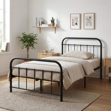 Load image into Gallery viewer, Taylor King Single Metal Bed Frame - Black