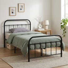 Load image into Gallery viewer, Taylor King Single Metal Bed Frame - Black