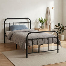 Load image into Gallery viewer, Taylor King Single Metal Bed Frame - Black