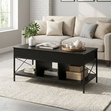 Load image into Gallery viewer, Vault Lift-Top Storage Coffee Table - Black