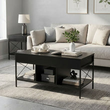 Load image into Gallery viewer, Vault Lift-Top Storage Coffee Table - Black
