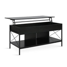Load image into Gallery viewer, Vault Lift-Top Storage Coffee Table - Black
