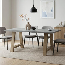 Load image into Gallery viewer, Tommie 1.8M Rectangular Dining Table - Cement + Oak