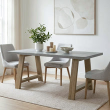 Load image into Gallery viewer, Tommie 1.8M Rectangular Dining Table - Cement + Oak