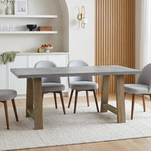 Load image into Gallery viewer, Tommie 1.8M Rectangular Dining Table - Cement + Oak