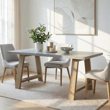 Load image into Gallery viewer, Tommie 1.8M Rectangular Dining Table - Cement + Oak